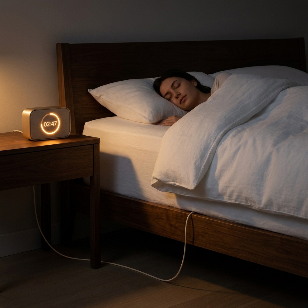 Premium minimalist bedroom — peaceful sleep
